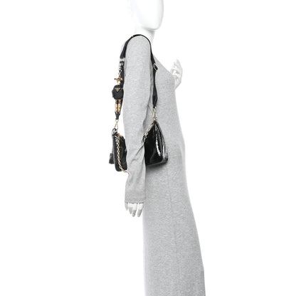 Prada Patent Naplak Re-Edition 2005 Shoulder Bag Black 2 of 9