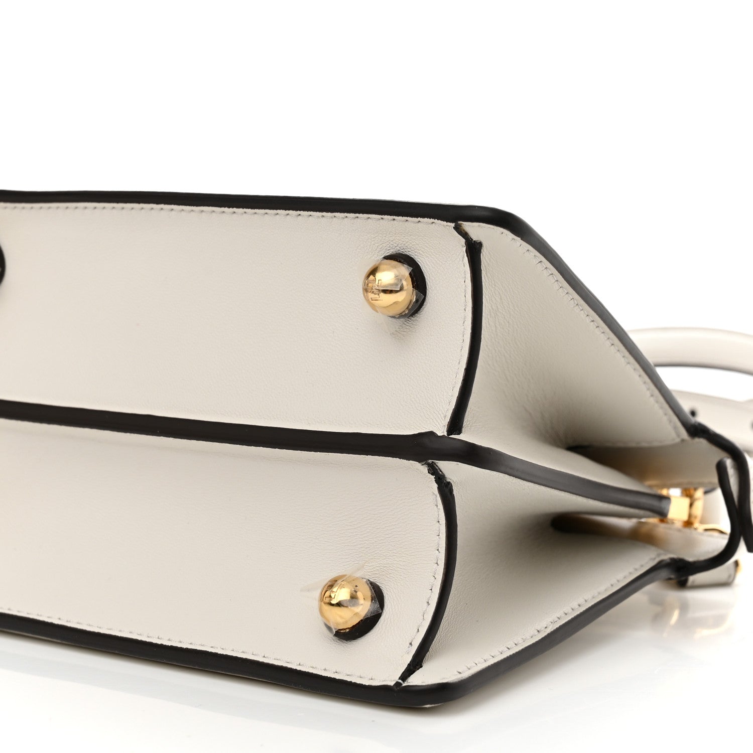 Fendi Shiny Nappa Petite Peekaboo I SEE U Satchel White 10 of 11