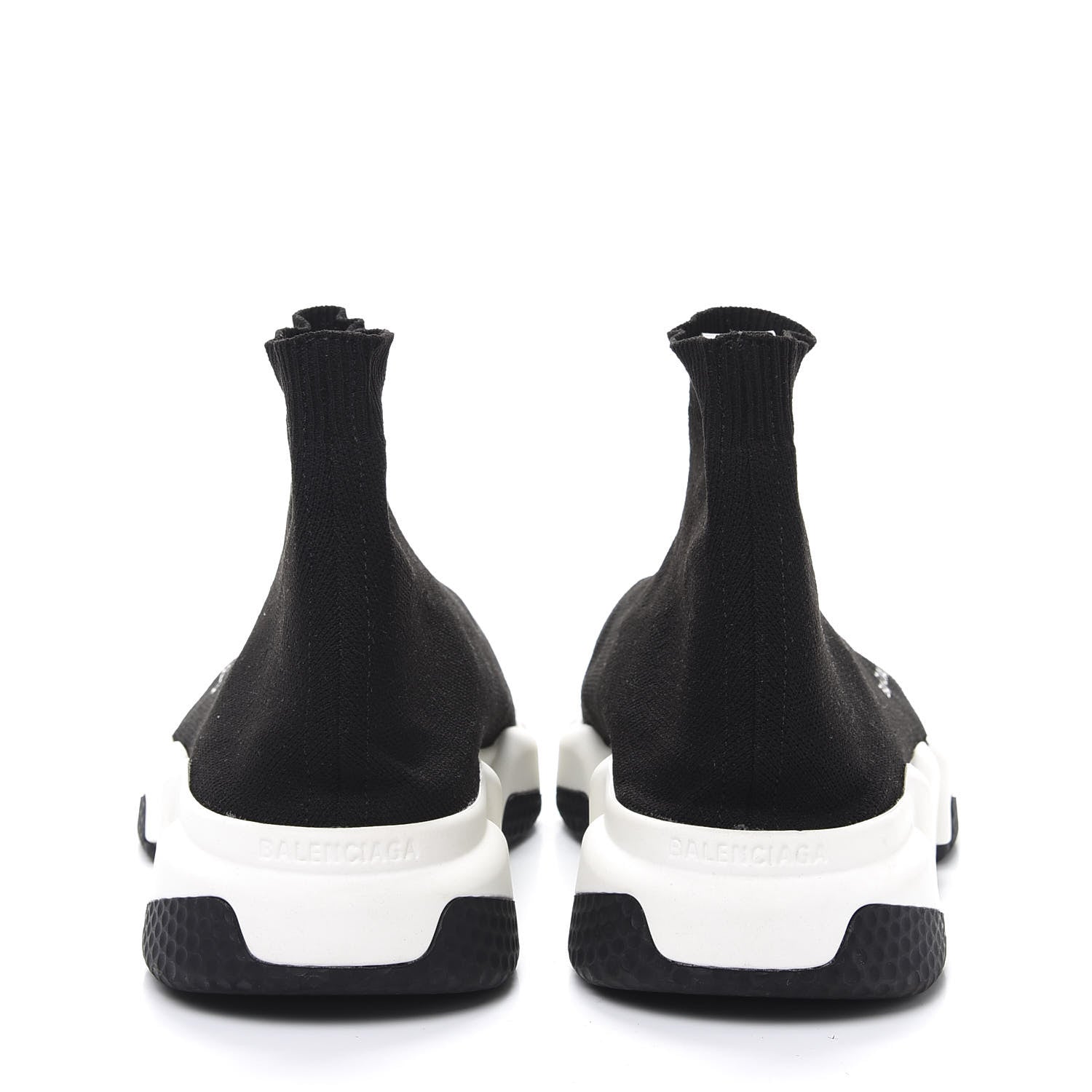 Balenciaga Neoprene Knit Womens Speed Sneakers 41 Black White 5 of 8