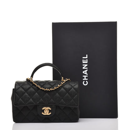 Chanel Caviar Quilted Mini Top Handle Rectangular Flap Black 9 of 9