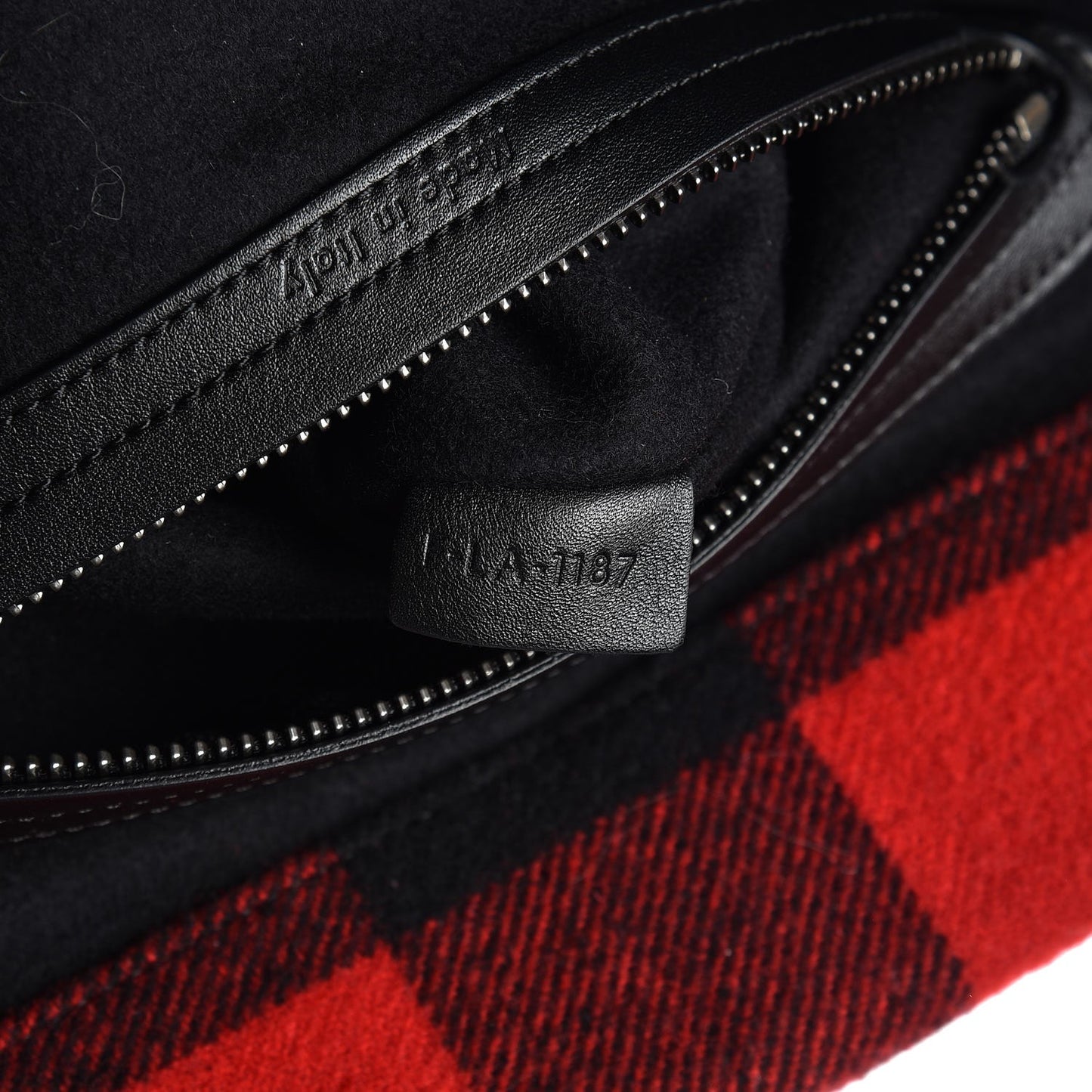 Wool Tartan Medium Phantom Luggage Red