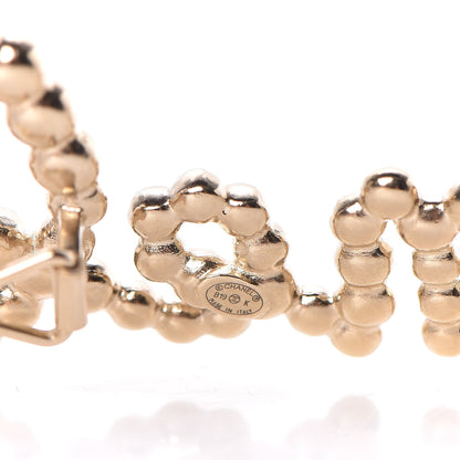 Chanel Metal Glass Swirling Pearls Hair Clip Gold 4 of 5