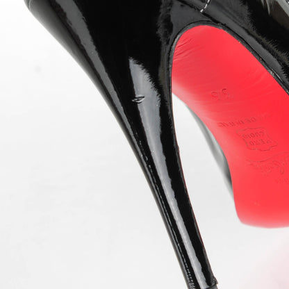 Christian Louboutin Patent Caracolo Plateau Platform Peep Toe Pumps 36 Black 13 of 13