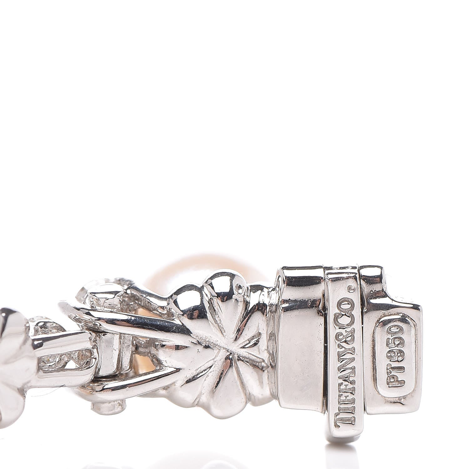 Tiffany Platinum Diamond Akoya Pearl 6.5-7mm Aria Bracelet 4 of 6