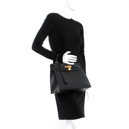 Hermes Epsom Kelly Sellier 32 Black 3 of 35