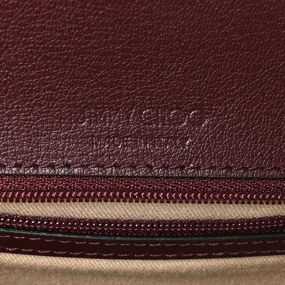 Jimmy Choo Calfskin Crocodile Embossed Medium JC Top Handle Bordeaux 5 of 8