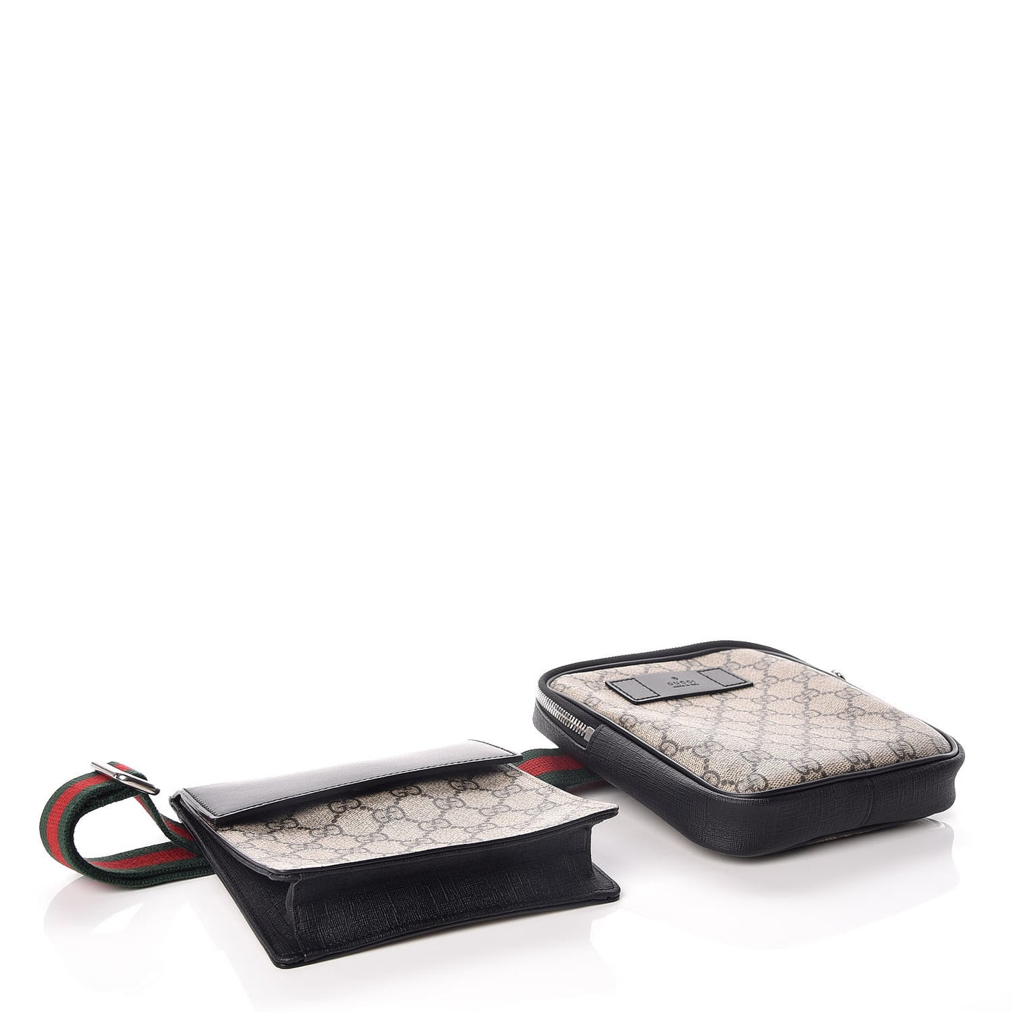 GG Supreme Monogram Web Belt Bag Black