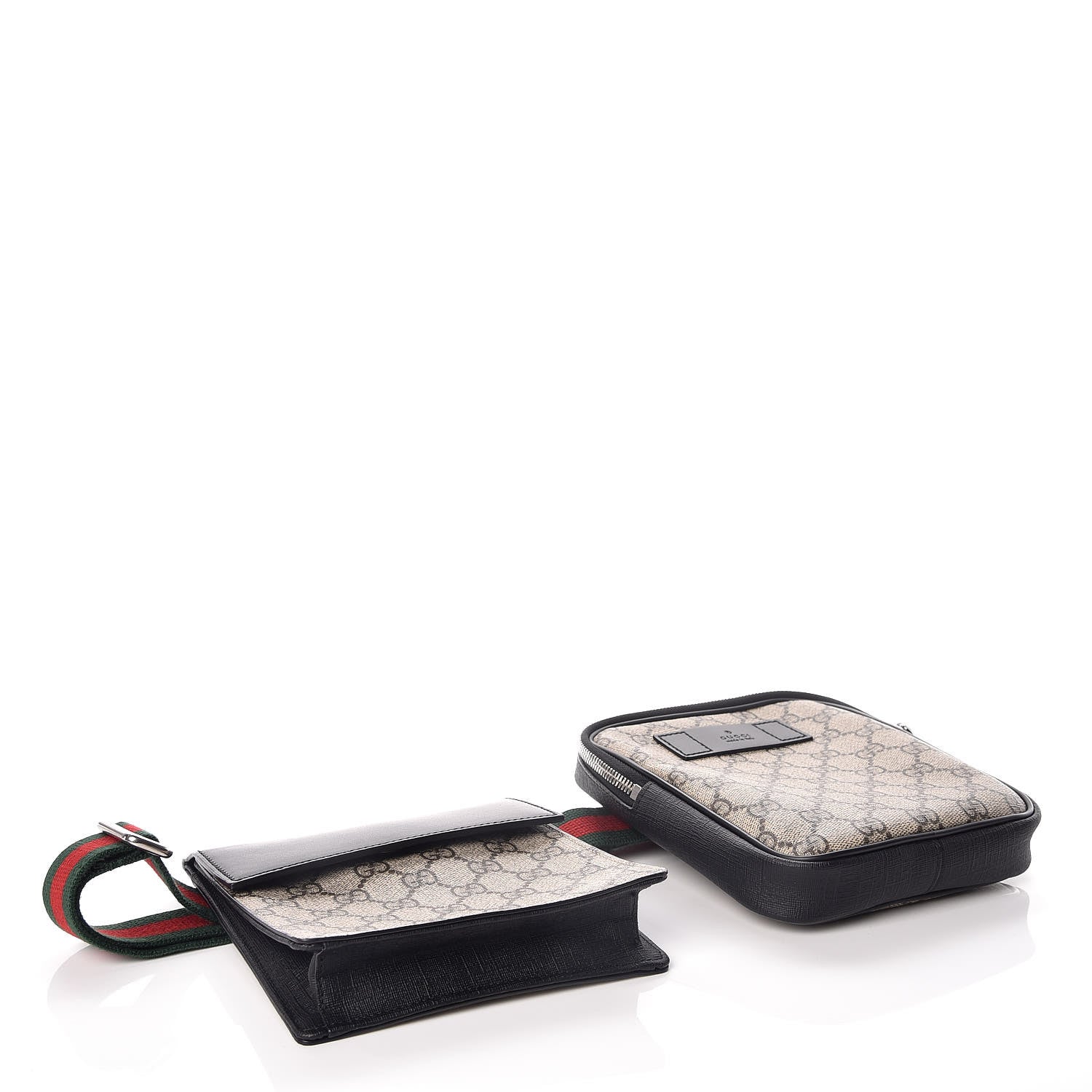 Gucci GG Supreme Monogram Web Belt Bag Black 4 of 13