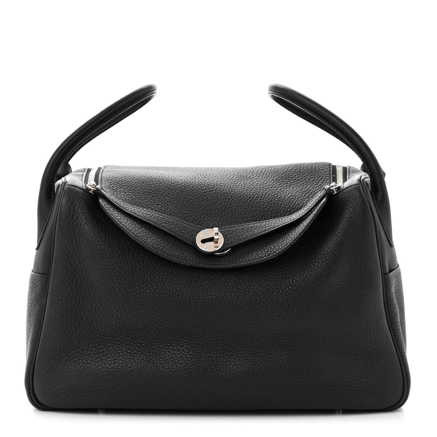 Hermes Taurillon Clemence Lindy 34 Black 1 of 12