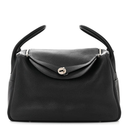 Hermes Taurillon Clemence Lindy 34 Black 1 of 12
