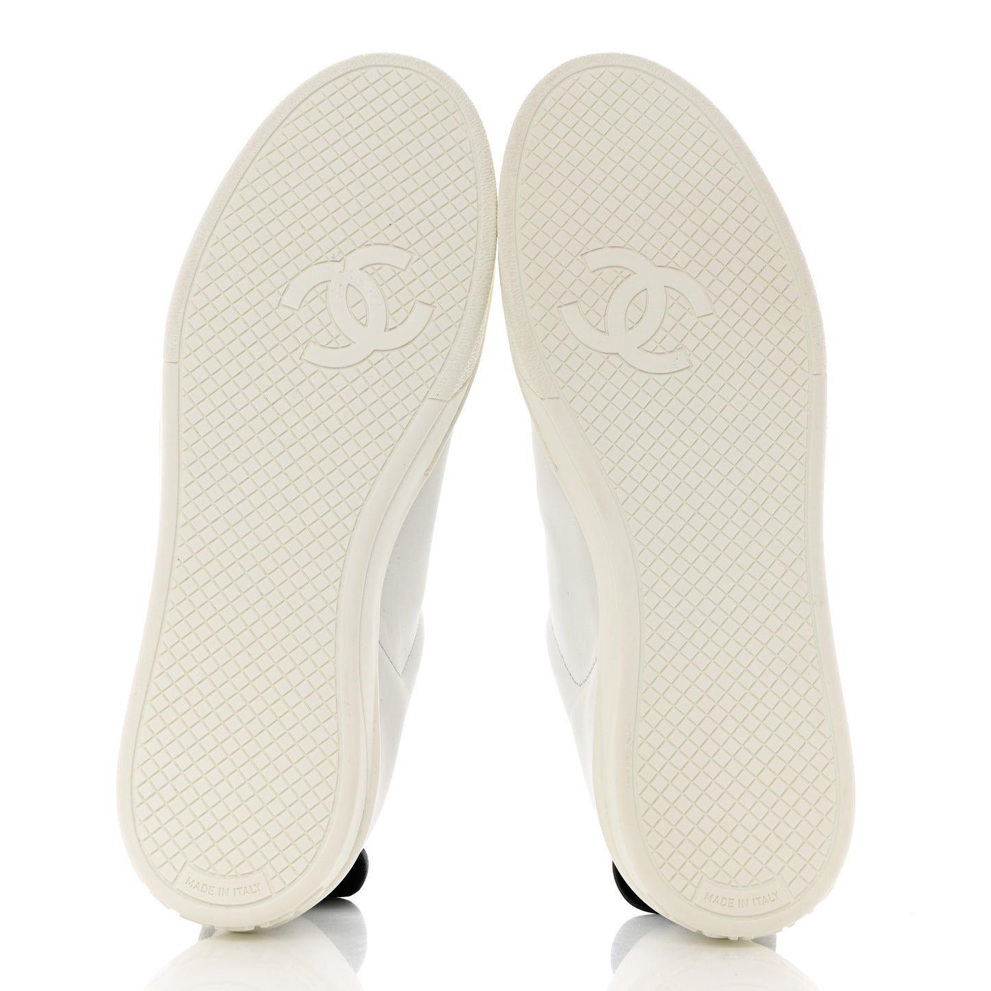 Calfskin CC Womens Sneakers 38 White