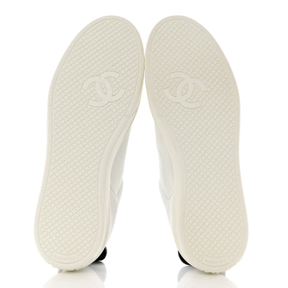 Chanel Calfskin CC Womens Sneakers 38 White 5 of 9
