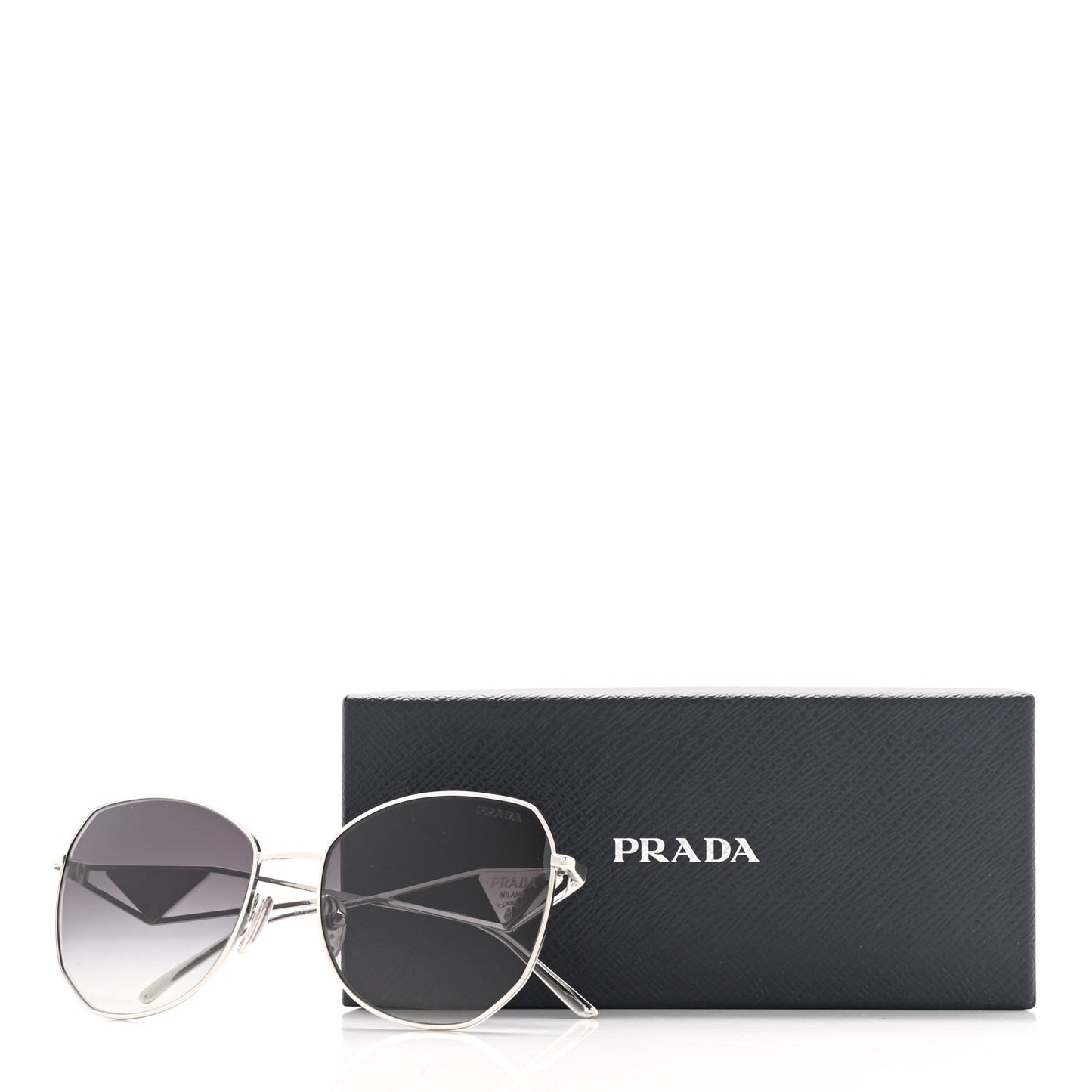Metal Symbole Triangle Logo Sunglasses SPR57Y Smoky Grey