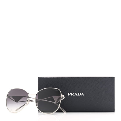 Prada Metal Symbole Triangle Logo Sunglasses SPR57Y Smoky Grey 9 of 9