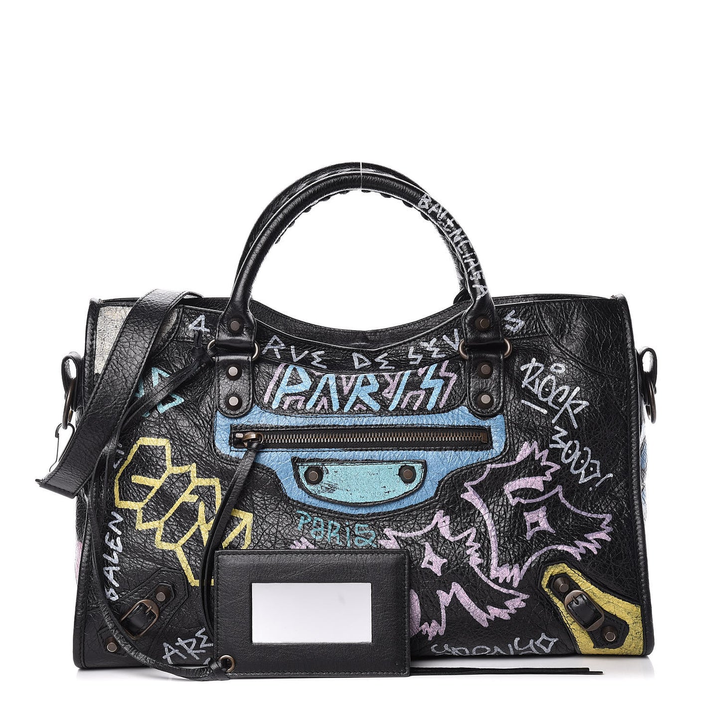 Agneau Graffiti All Over Classic Hardware City Black Multicolor