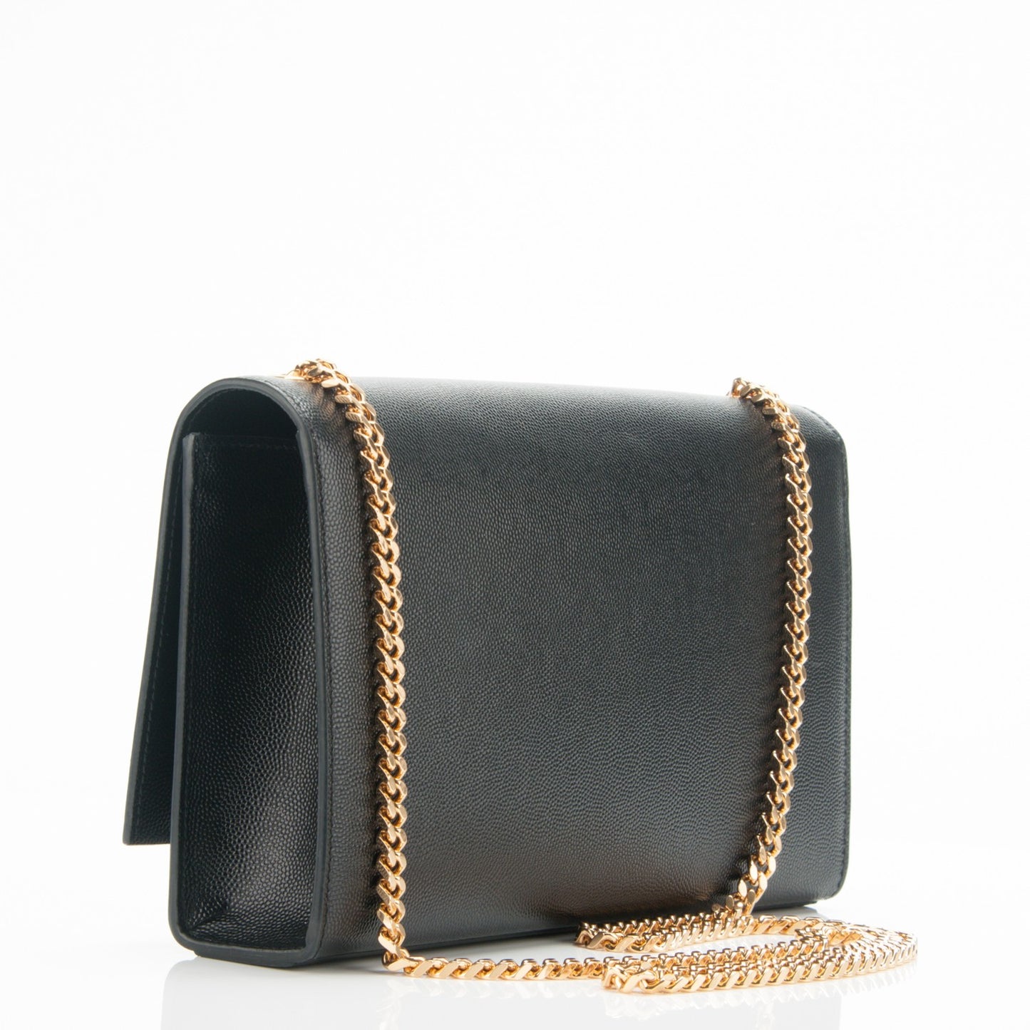 Grain De Poudre Medium Classic Monogram Kate Satchel Black