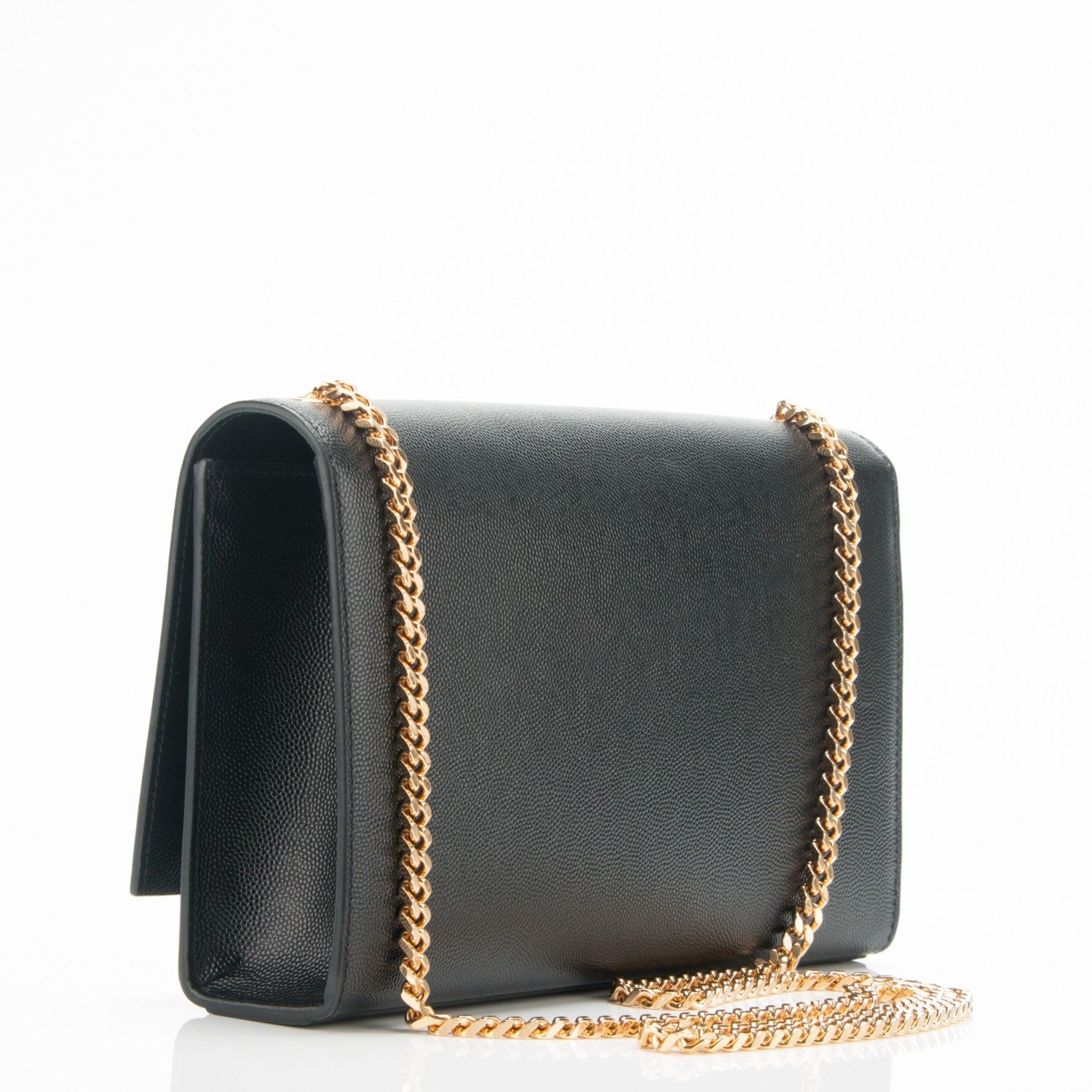 Saint Laurent Grain De Poudre Medium Classic Monogram Kate Satchel Black 3 of 6