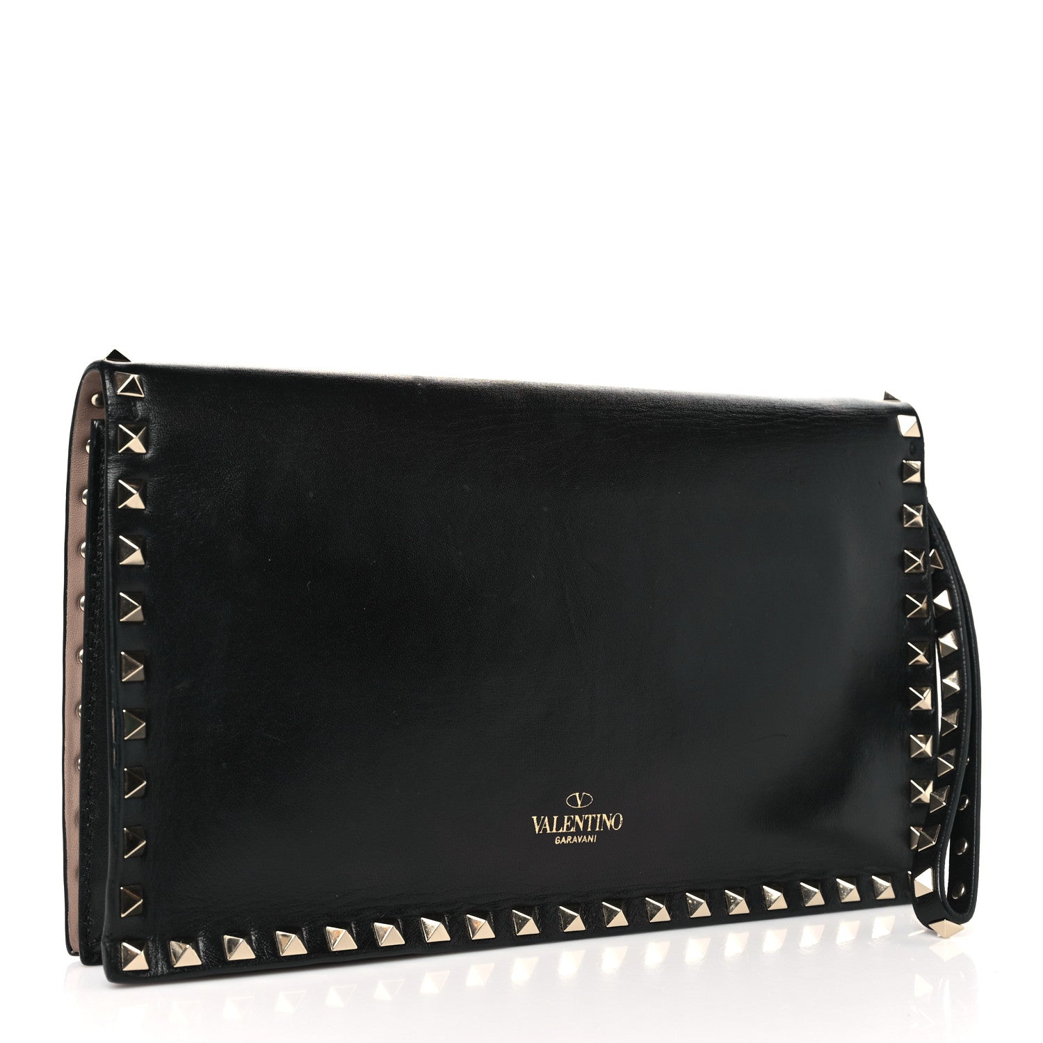 Valentino Garavani Nappa Rockstud Wristlet Clutch Black 3 of 13