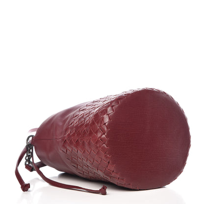 Bottega Veneta Nappa Intrecciato Drawstring Bucket Bag Barolo 4 of 9
