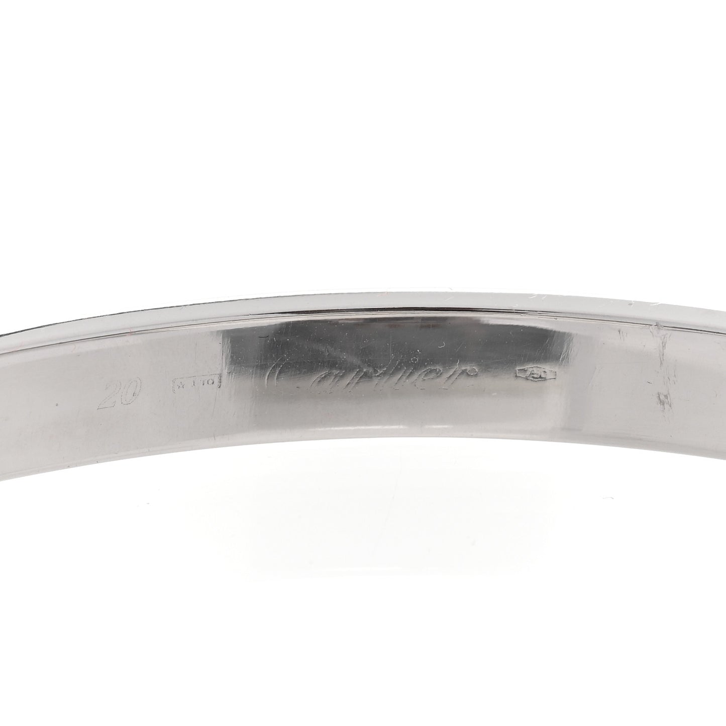 18K White Gold LOVE Bracelet 20
