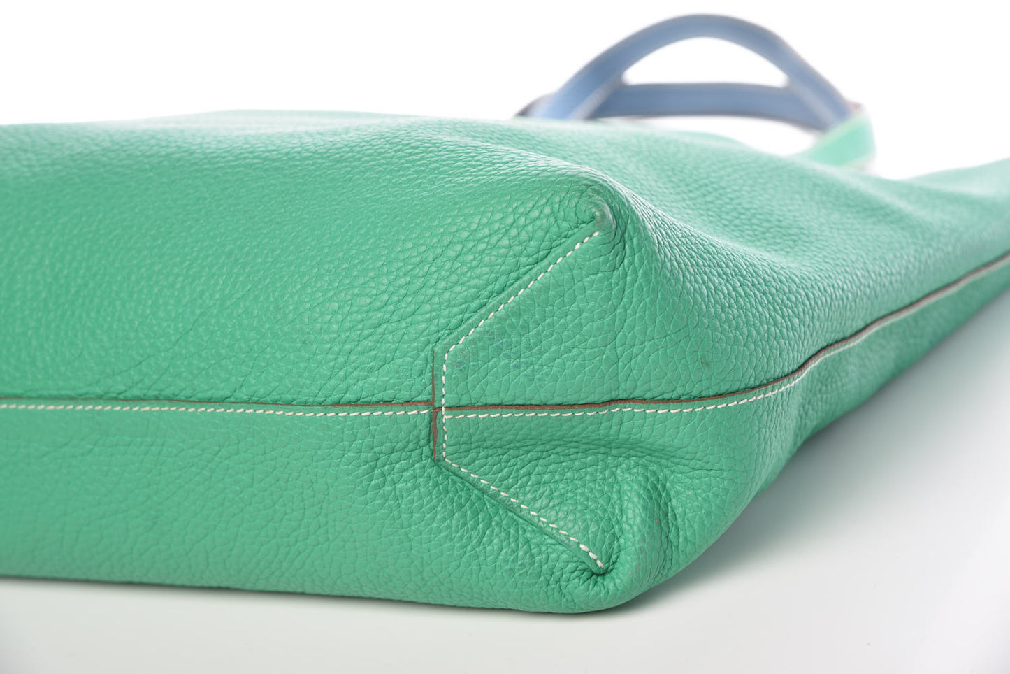 Taurillon Clemence Double Sens 36 Reversible Tote Menthe Bleu Thalassa