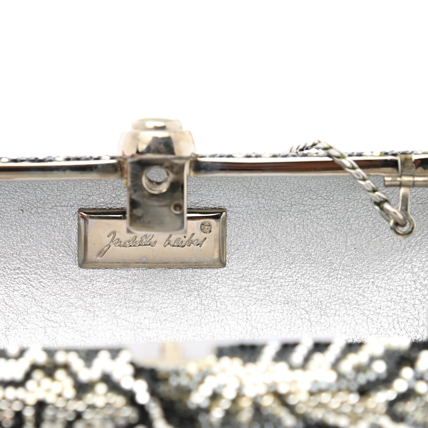 Judith Leiber Swarovski Crystal Minaudiere Clutch Silver Multicolor 7 of 12