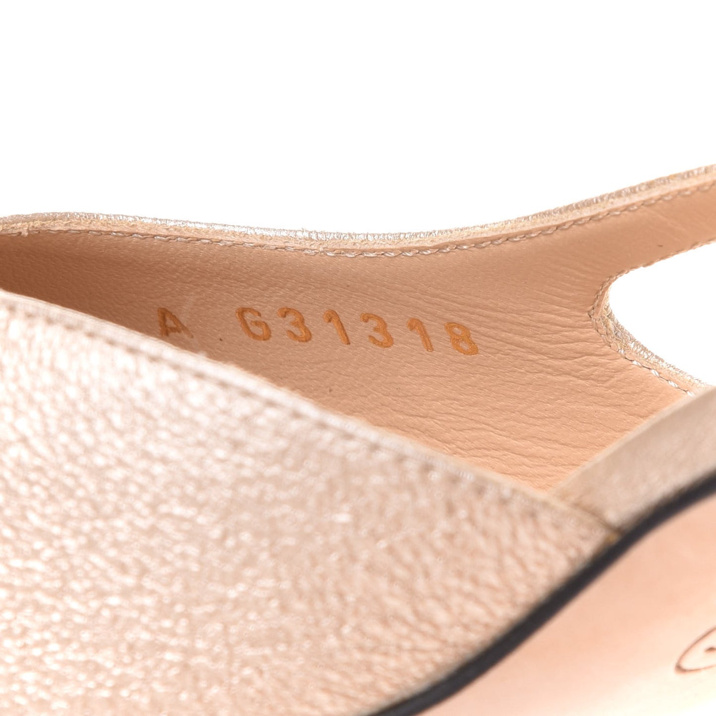 Metallic Lambskin Grosgrain Cap Toe CC Slingback Sandals 35 Gold Black