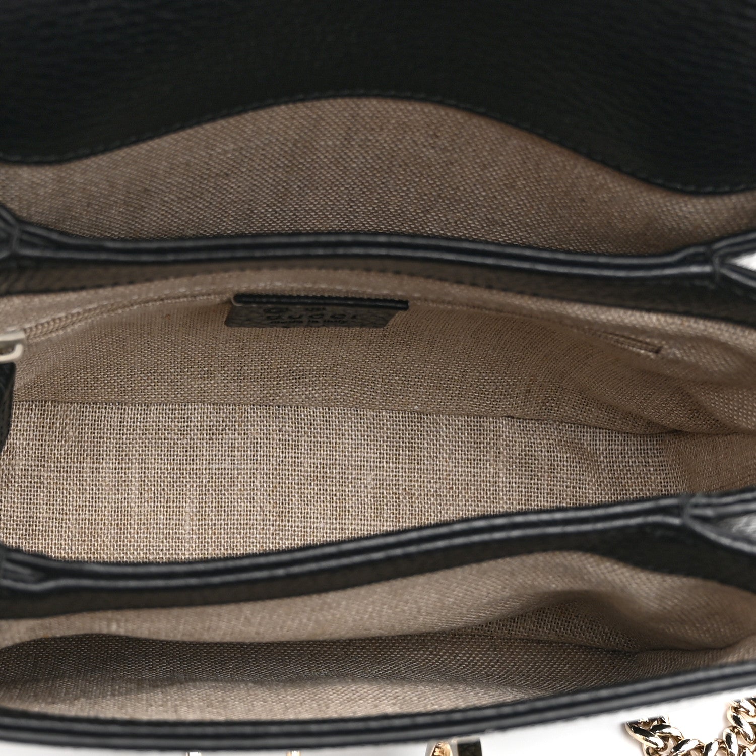 Gucci Dollar Calfskin Interlocking G Crossbody Bag Black 1757968