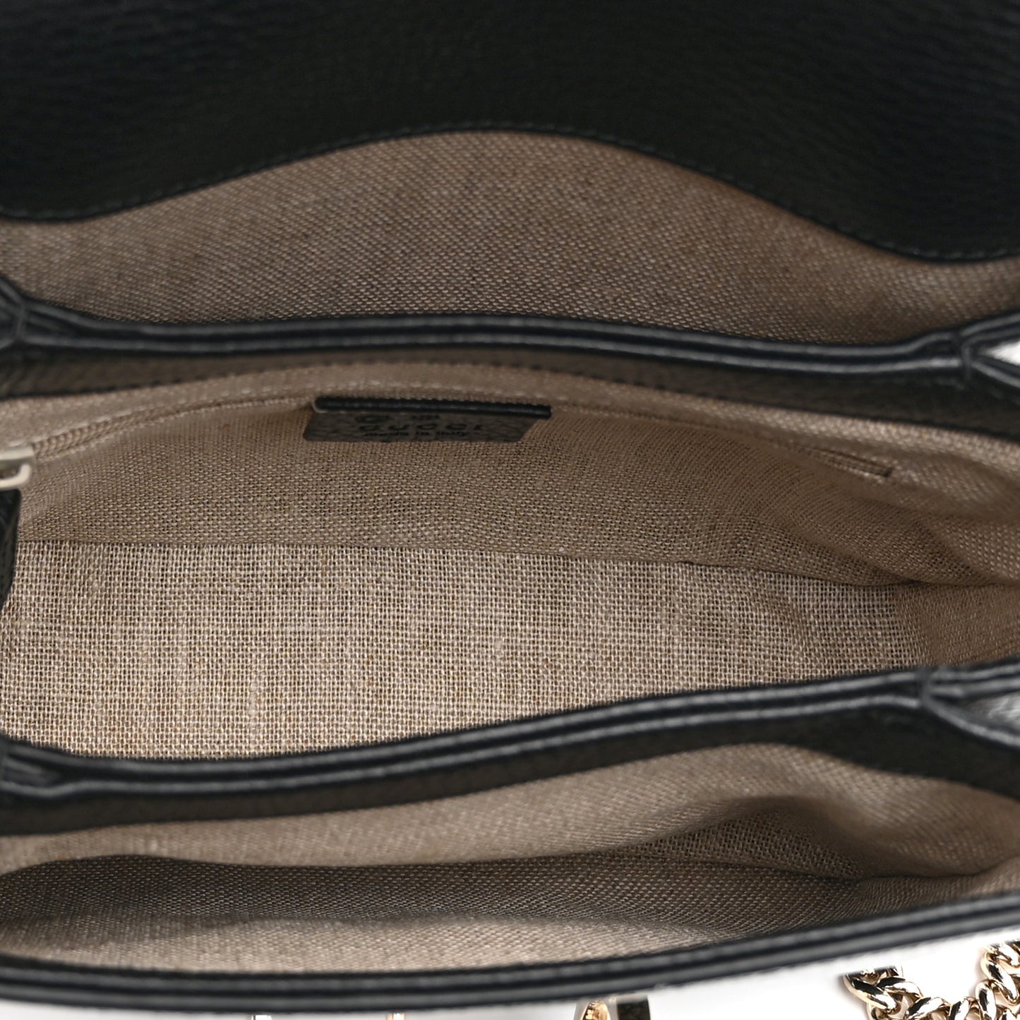Dollar Calfskin Interlocking G Crossbody Bag Black