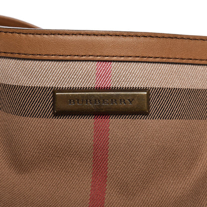 Burberry Canvas House Check Parsons Shoulder Bag Saddle Brown 8 of 10