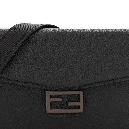 Fendi Vitello Cher Baguette Soft Trunk Phone Pouch Black 8 of 13