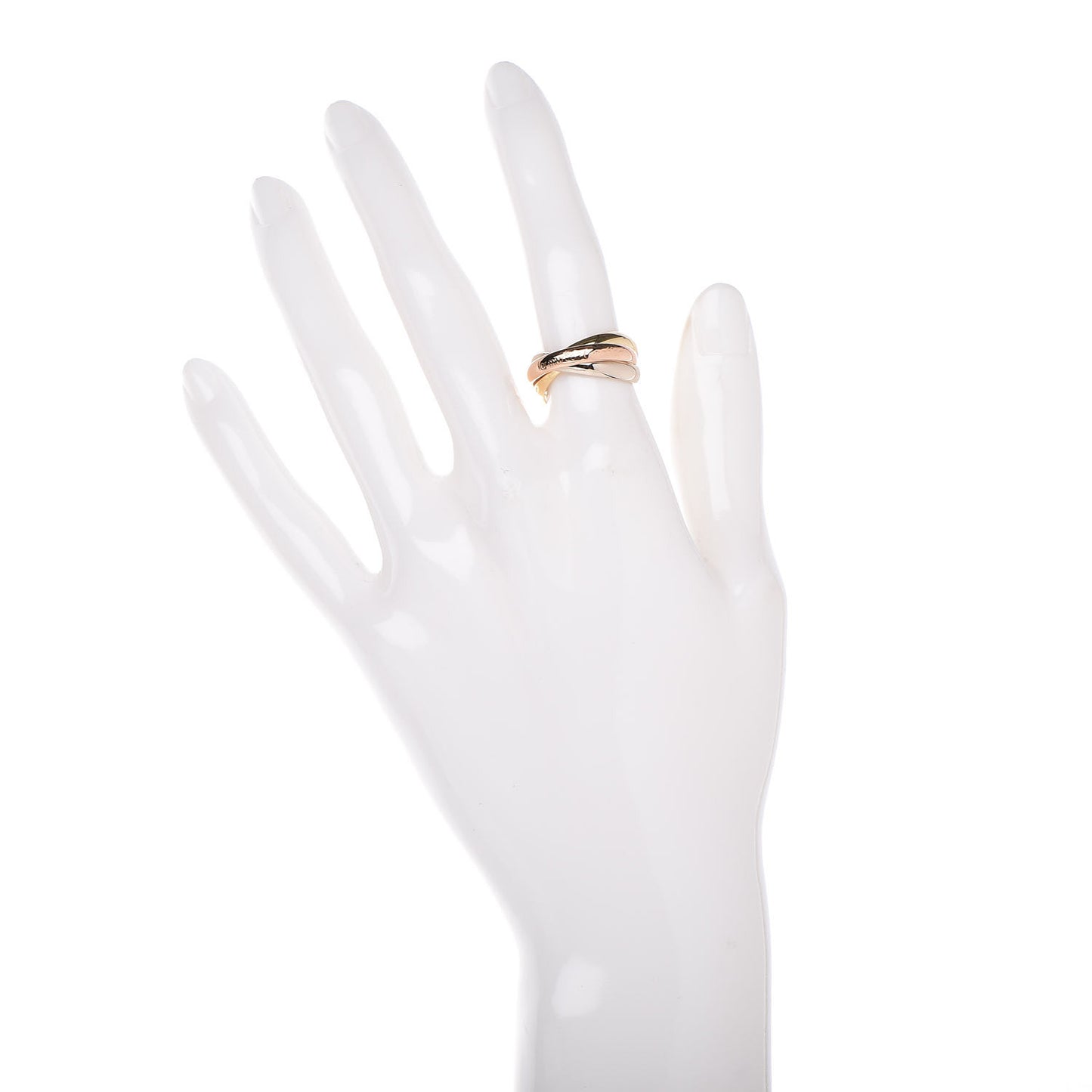18K Pink Yellow White Gold Classic Les Must De Trinity Ring 51 5.75