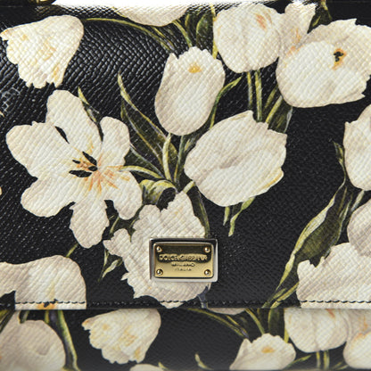 Dolce & Gabbana Dauphine Tulip Print Mini Von Bag Black 16 of 19
