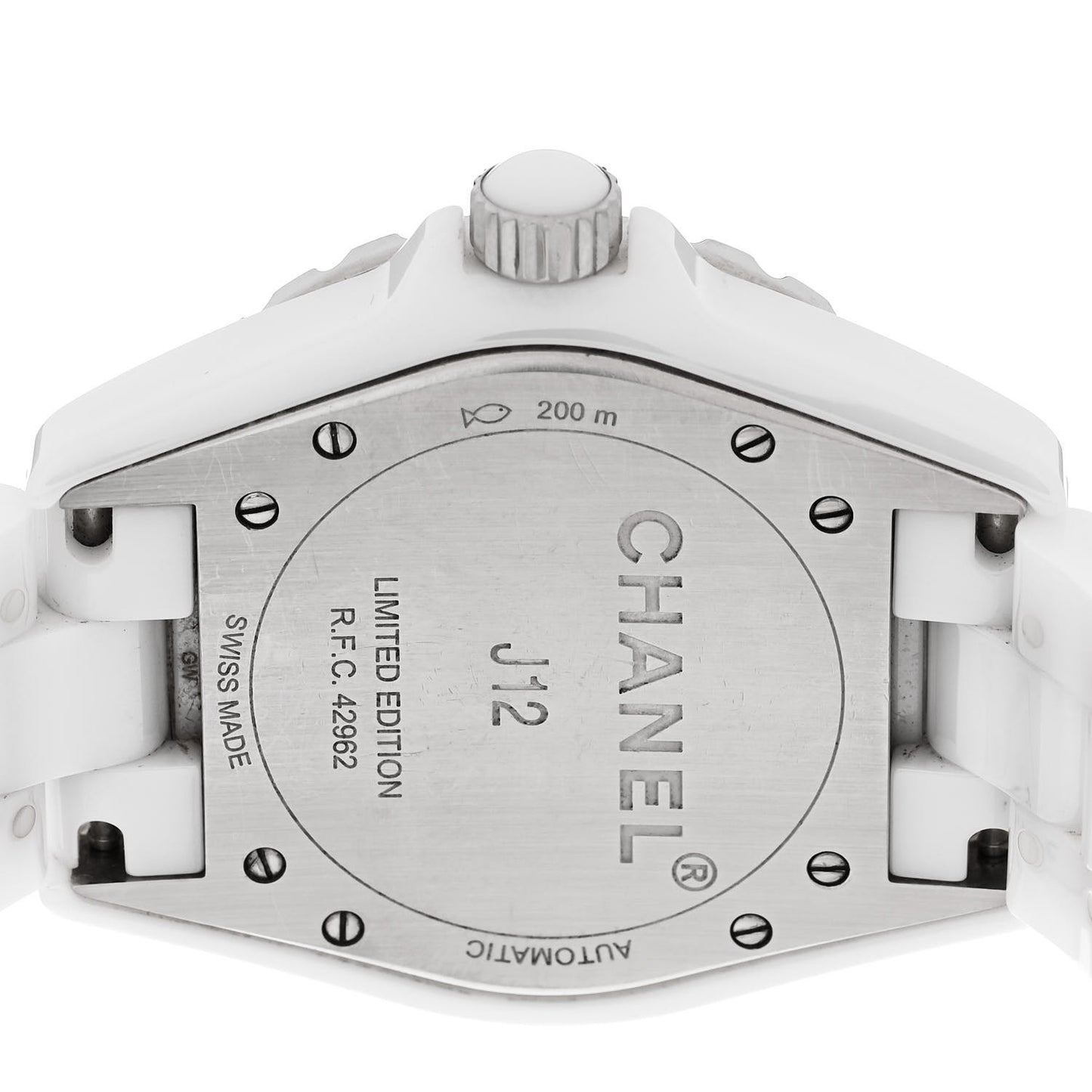 Stainless Steel Ceramic Diamond Pink Mother of Pearl 38mm J12 Automatic Watch White