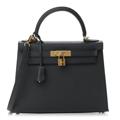 Hermes Epsom Kelly Sellier 28 Black 1 of 14