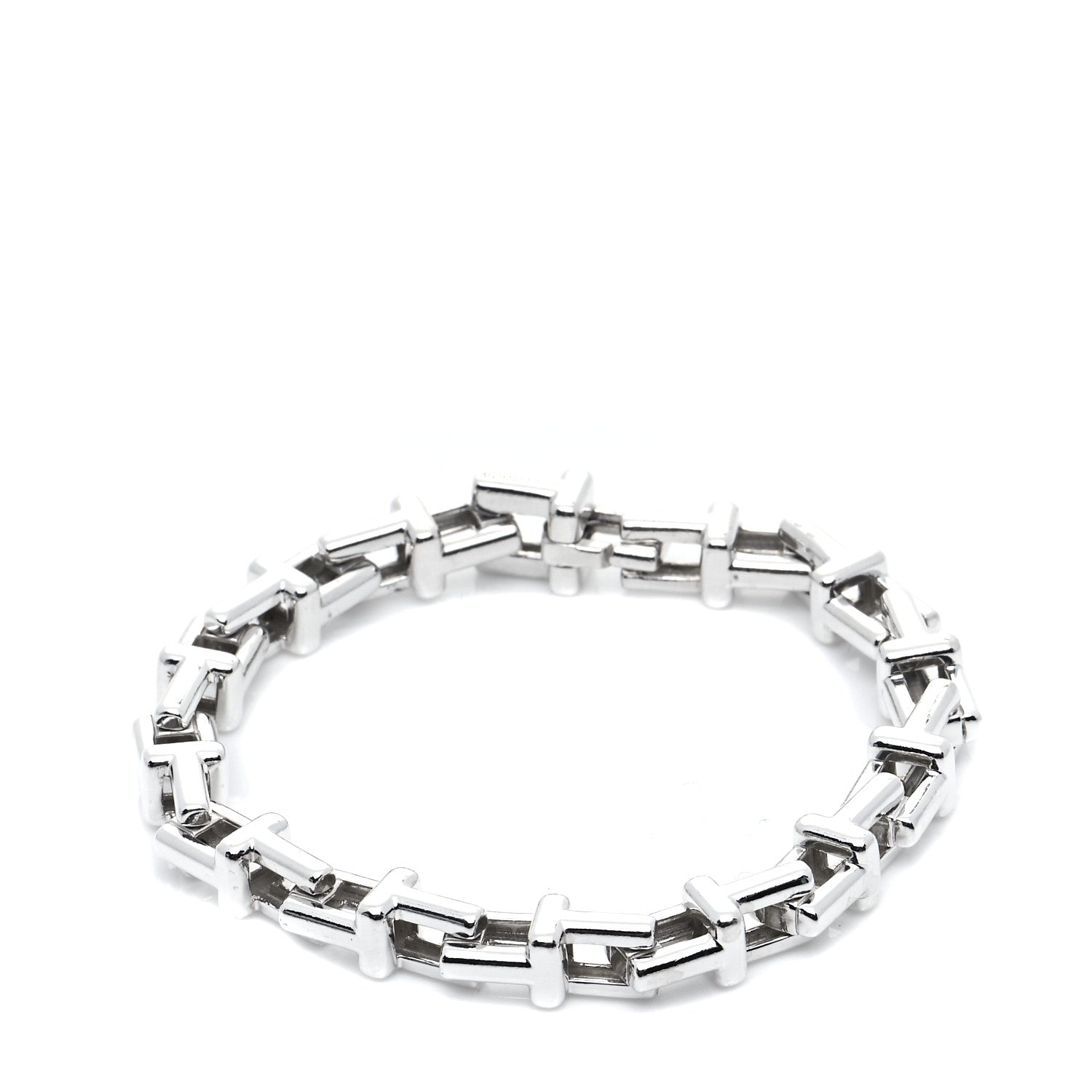 Tiffany Sterling Silver T Chain Bracelet 1 of 7
