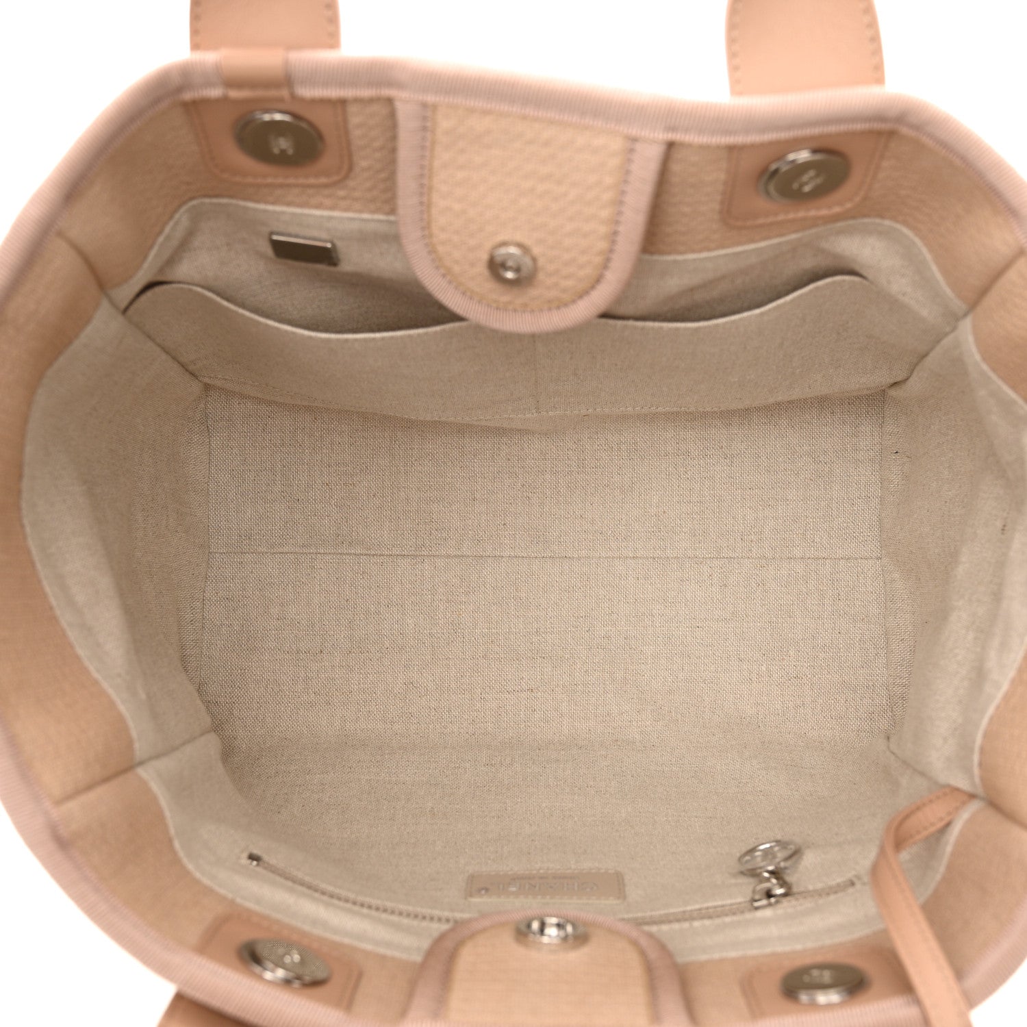 Chanel Mixed Fibers Small Deauville Tote Beige 6 of 13