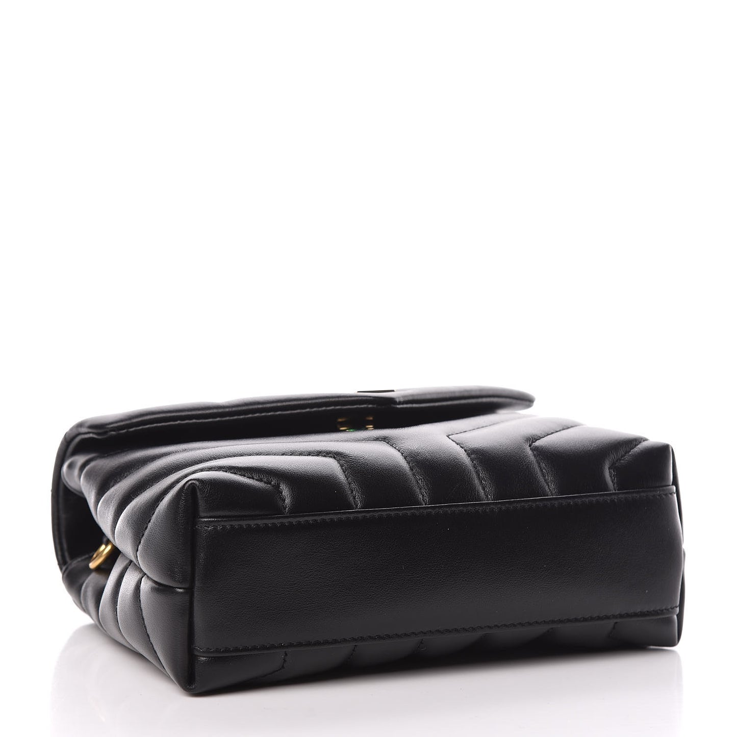 Calfskin Y Quilted Monogram Toy Loulou Crossbody Bag Black