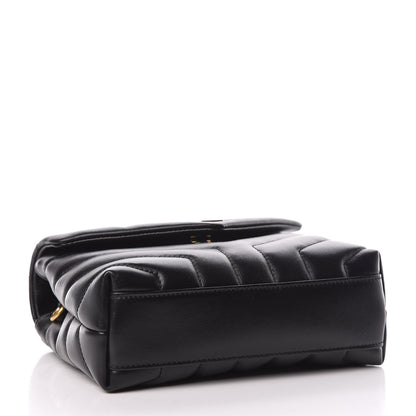 Saint Laurent Calfskin Y Quilted Monogram Toy Loulou Crossbody Bag Black 4 of 11