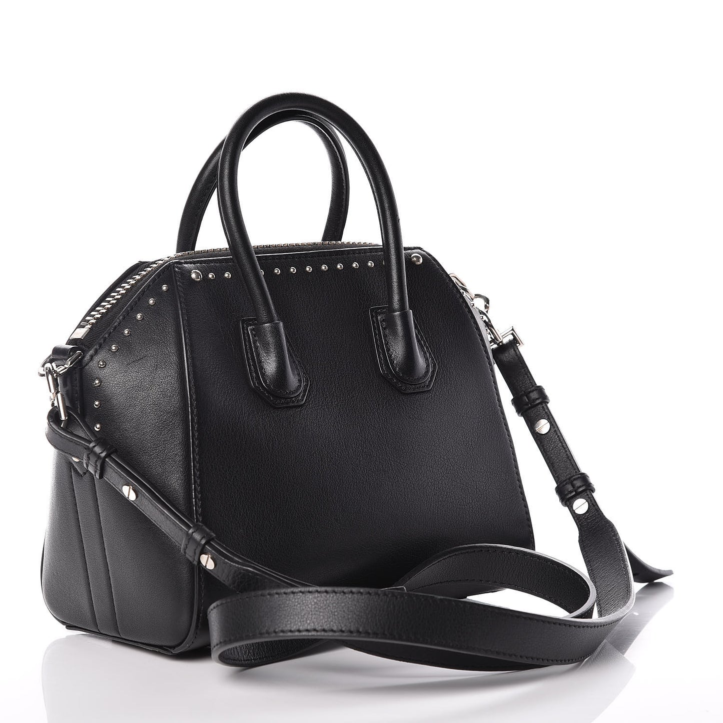 Smooth Calfskin Mini Studded Antigona Black