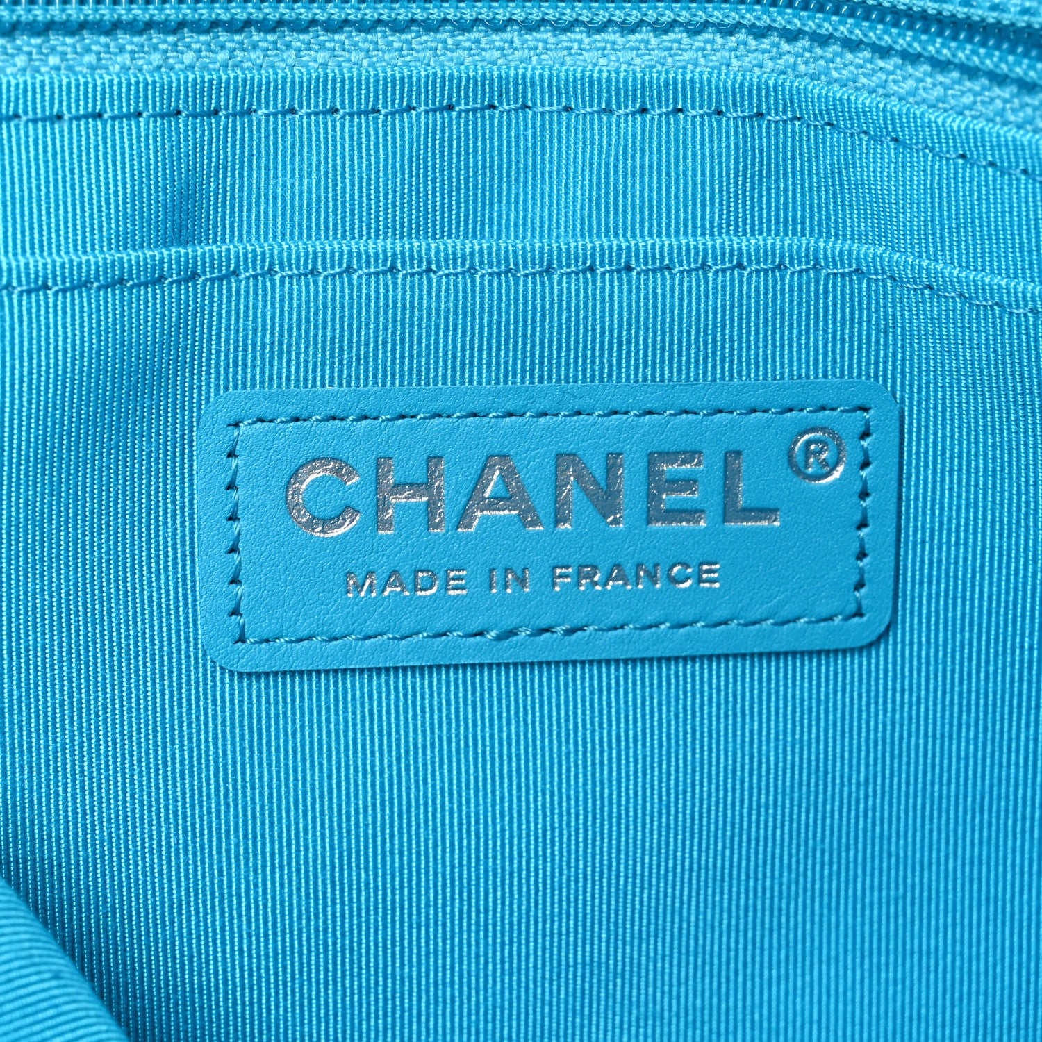 Chanel Silk Chain Printed Medium Single Flap Blue 6 of 11