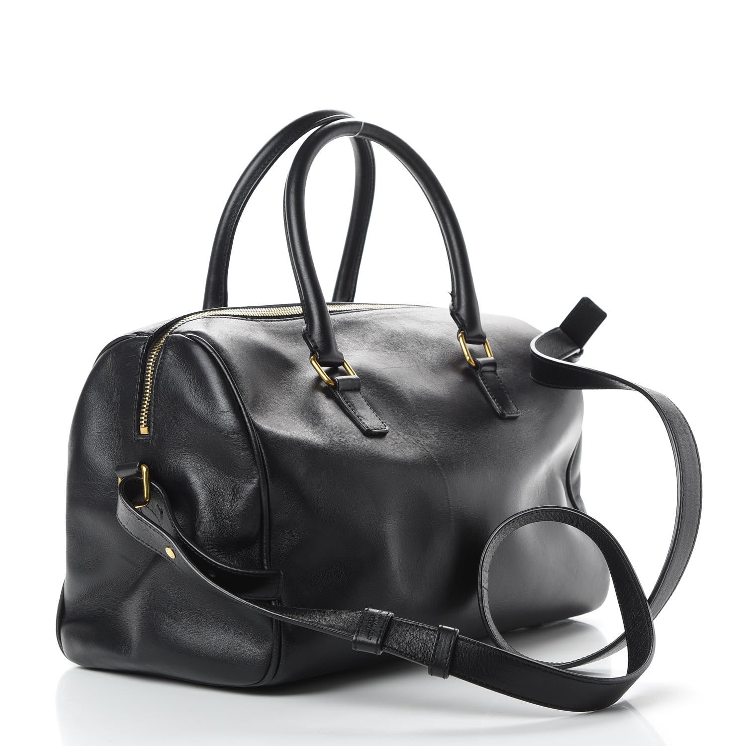 Saint Laurent Calfskin Classic Duffle 6 Black 4 of 19