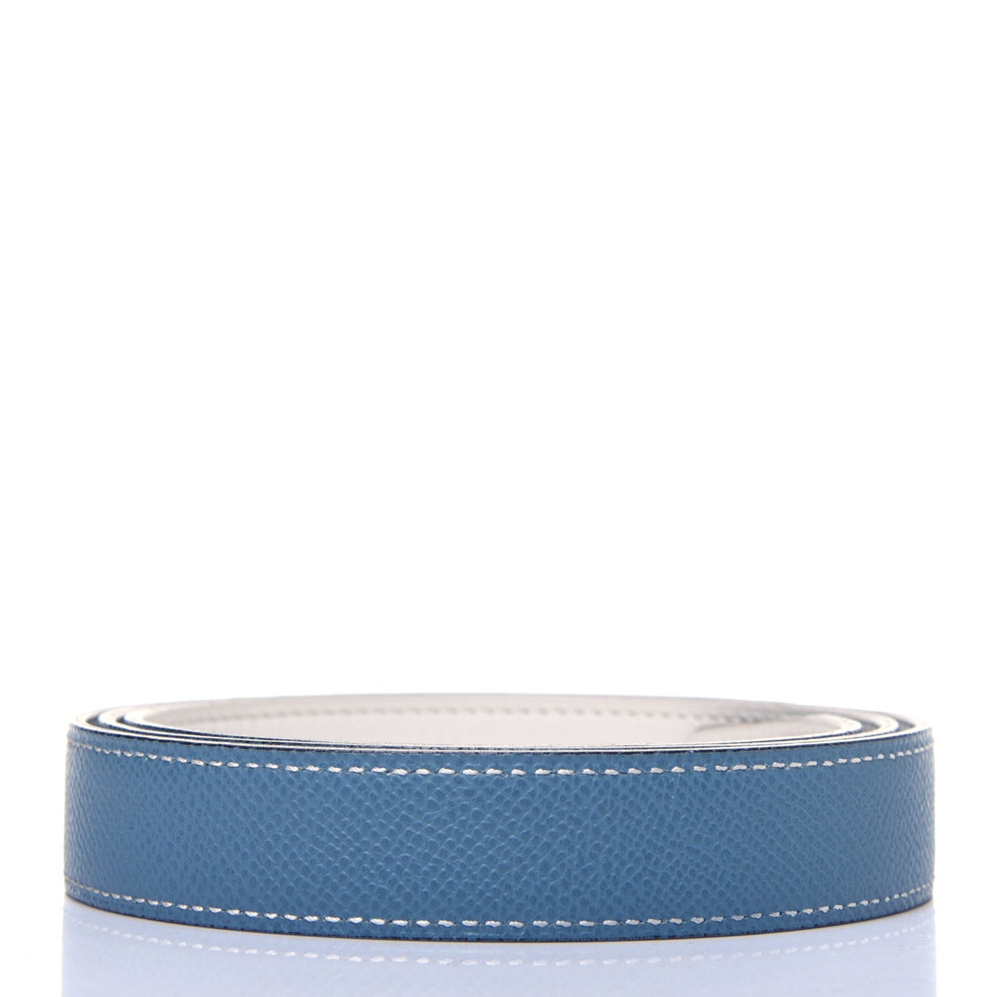 Swift Epsom 24mm H Belt Strap 95 White Blue Jean