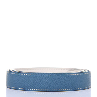 Hermes Swift Epsom 24mm H Belt Strap 95 White Blue Jean 2 of 6