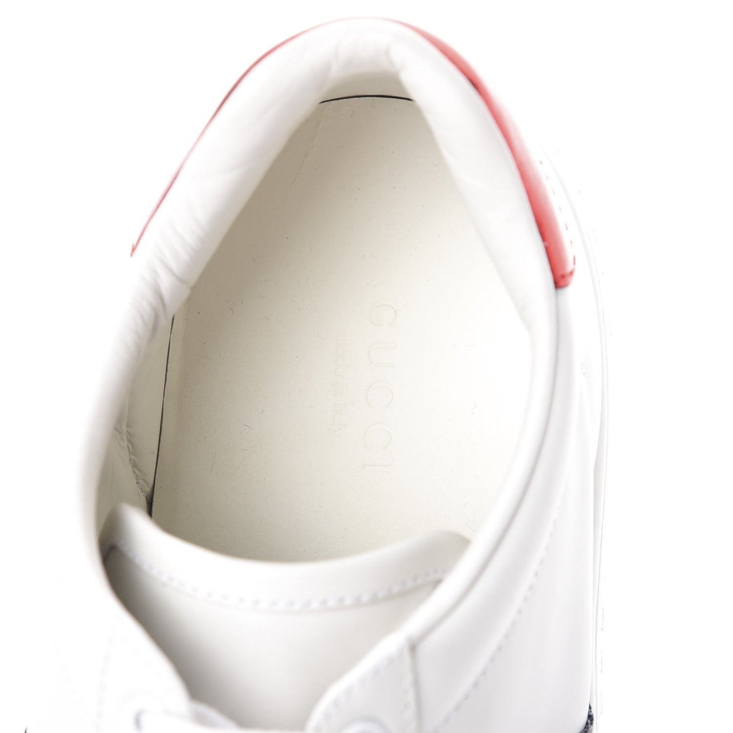 Calfskin Crystal Web Bee Embroidered Womens Ace Platform Sneakers 37.5 White