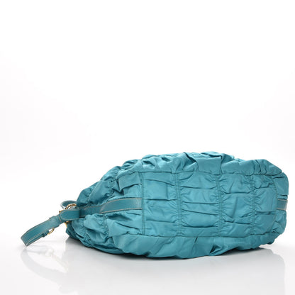 Prada Tessuto Nylon Gaufre Tote Turchese 5 of 10