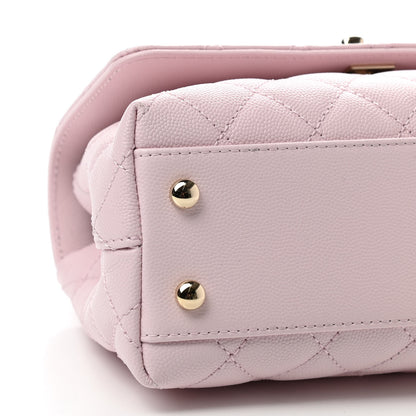 Chanel Caviar Quilted Mini Coco Handle Flap Light Pink 8 of 10
