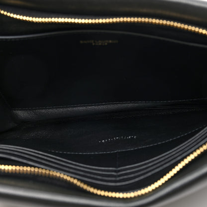 Saint Laurent Lambskin Small Calypso Pouch Black 5 of 6