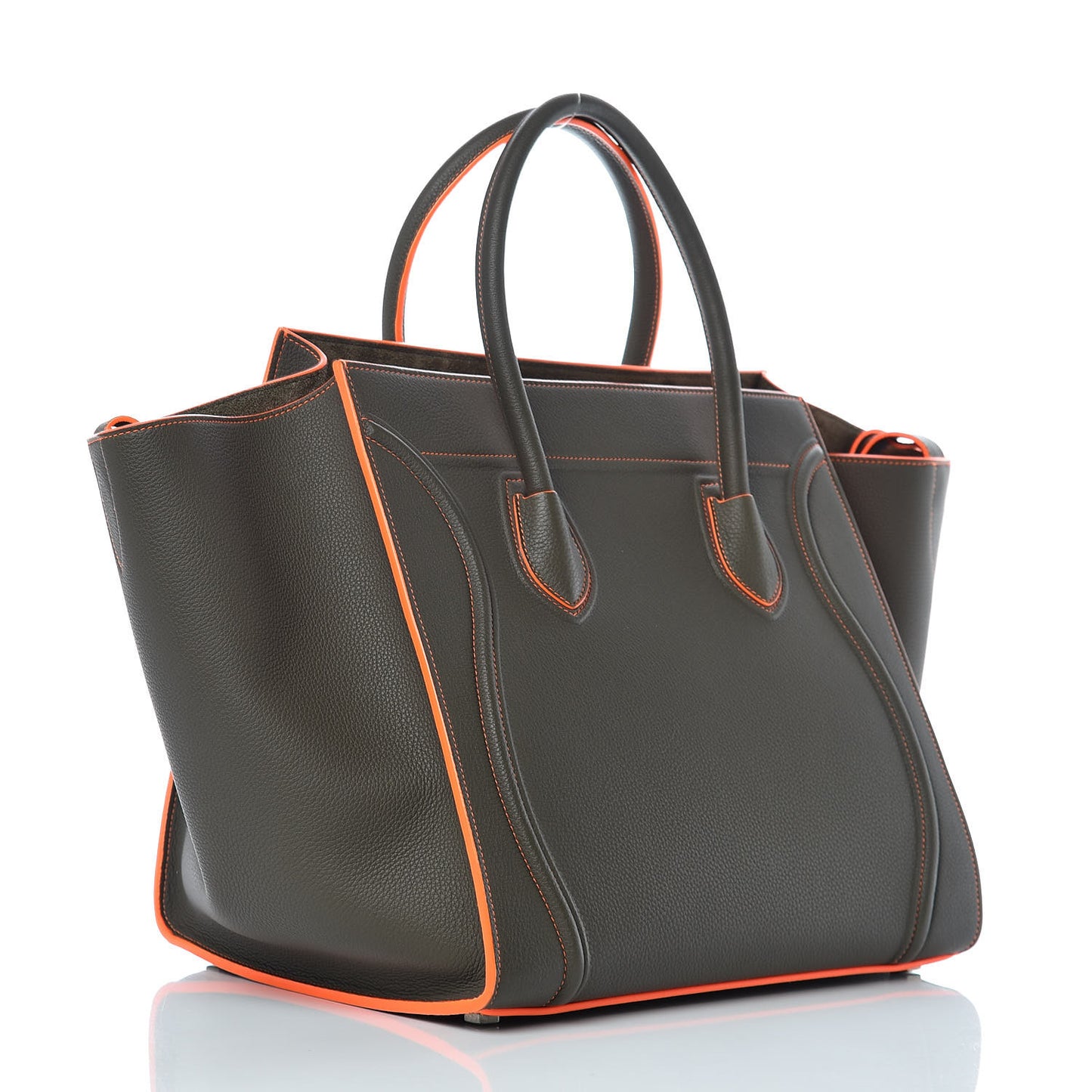 Baby Grained Calfskin Medium Phantom Luggage Stone