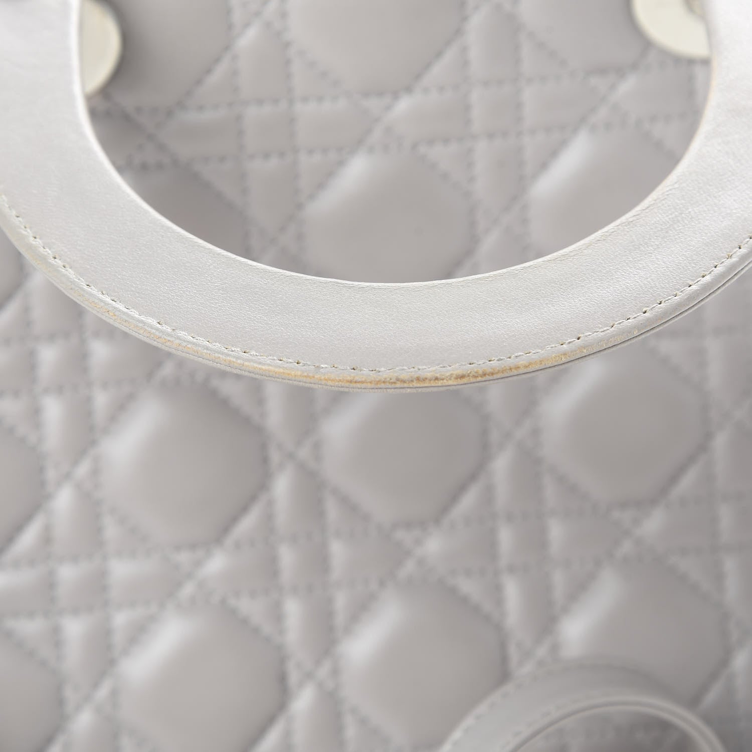 Christian Dior Lambskin Cannage Medium Lady Dior Grey 13 of 13